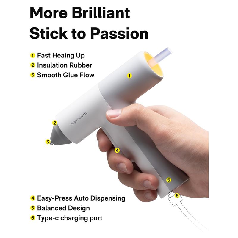 دستگاه چسب حرارتی تفنگی شارژی HOTO مدل QWRJQ002