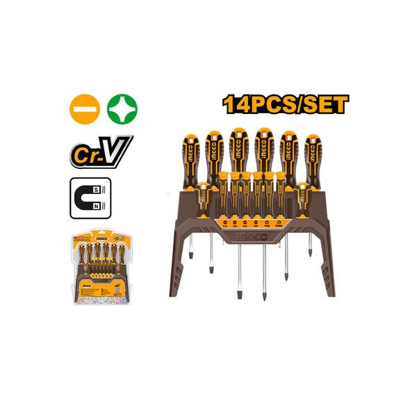ست پیچ‌گوشتی ۱۴ عددی اینکو مدل HSKD1428