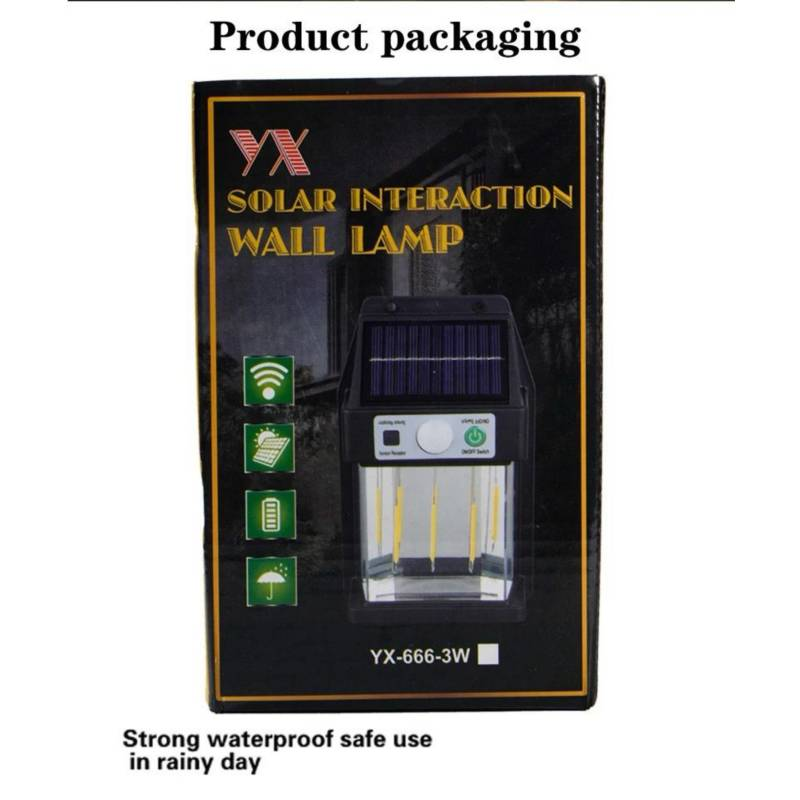 چراغ خورشیدی سنسور دار مدل yx-666-3w