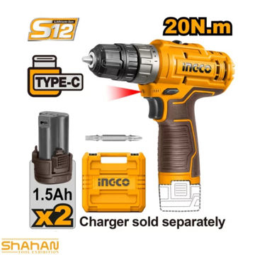 دریل پیچ گوشتی شارژی چکشی 12 ولت اینکو مدل CIDLI12202