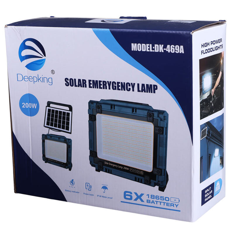 پروژکتور سیار شارژی و پاور بانک خورشیدی Deepking DK-469A