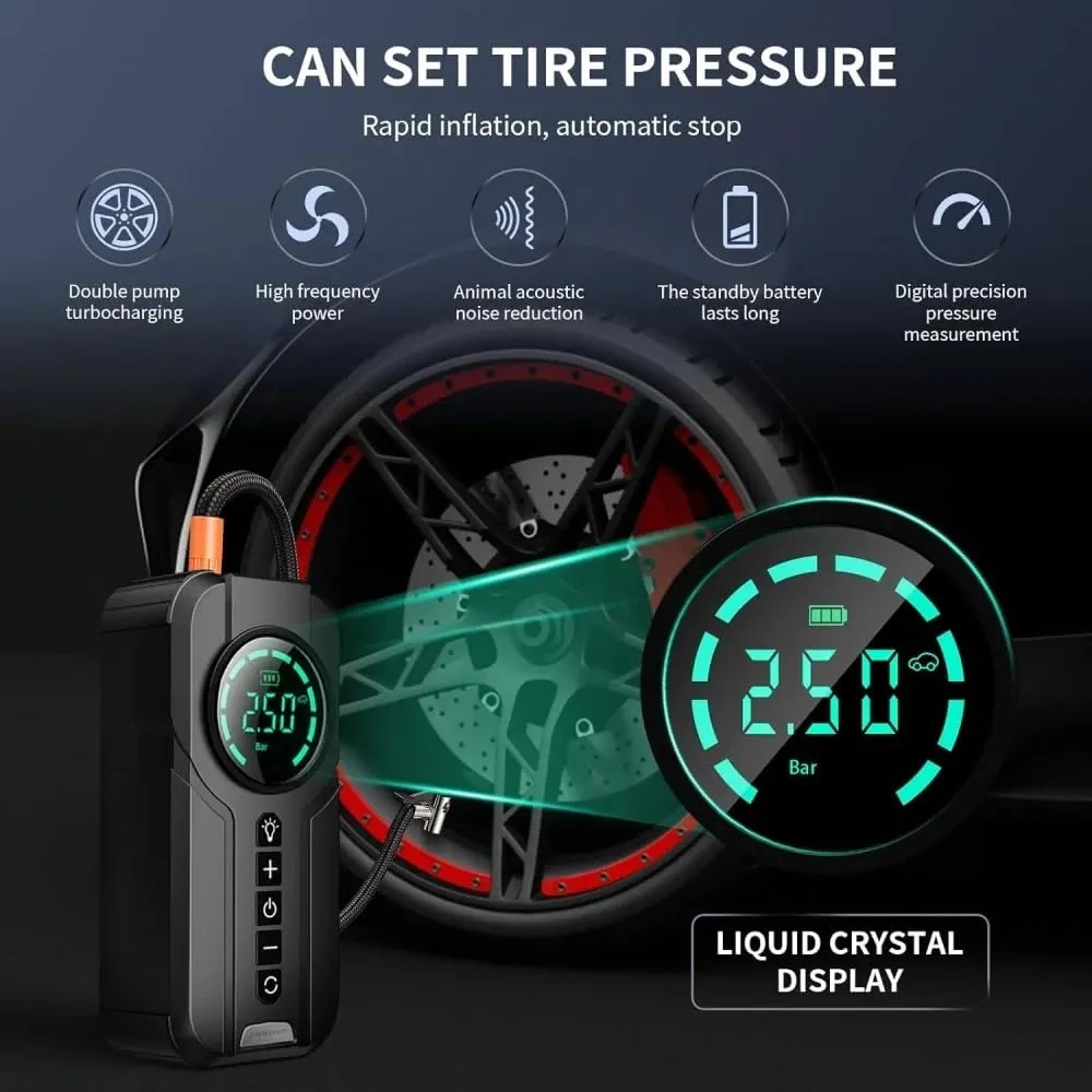 پمپ باد و جامپ استارتر Himk مدل MK326