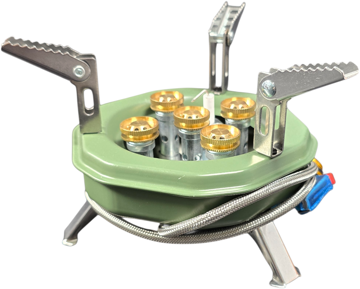 اجاق گاز تمام فلزی مسافرتی پنج شعله پرتابل با کیف مدل edbird MA-605