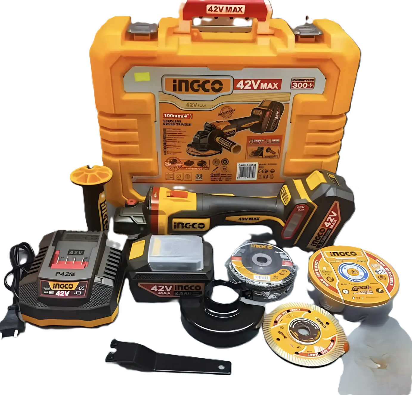 مینی فرز شارژی اینکو مدل CAGLI4128112 با ولتاژ ۴۲ ولت