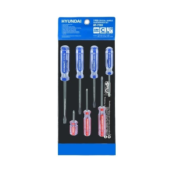 پیچ‌گوشتی دسته کریستالی هیوندای مدل HT-7701